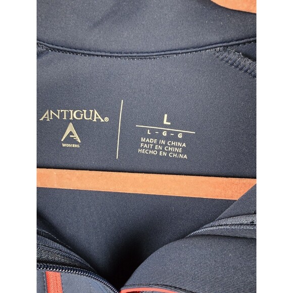 New England Patriots Antigua Jacket Womens Large  Navy Red Trim Full Zip - Picture 3 of 14